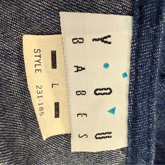 Vintage Jean Midi Dress Women’s Large Blue Jumper Pockets Buttons Cottagecore 90 - Picture 6 of 11